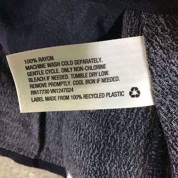 A New Day Womens Small Blue Polka Dot Short Sleeve Rayon Jersey Top NWT - Picture 6 of 15